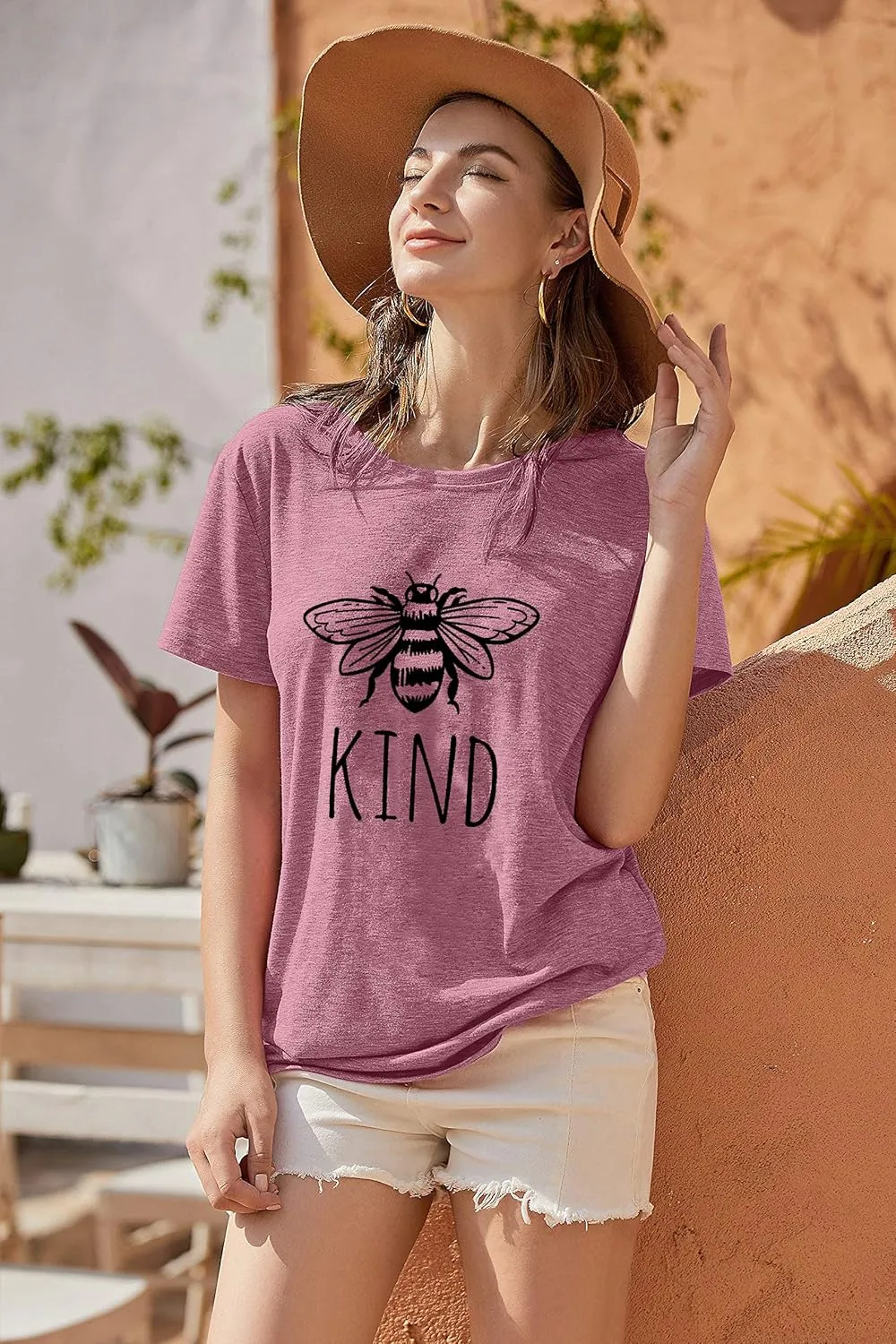Be Kind Tshirt Women Cute Bee Graphic Shirt Funny Inspirational Teacher Short Sleeve Tees Tops