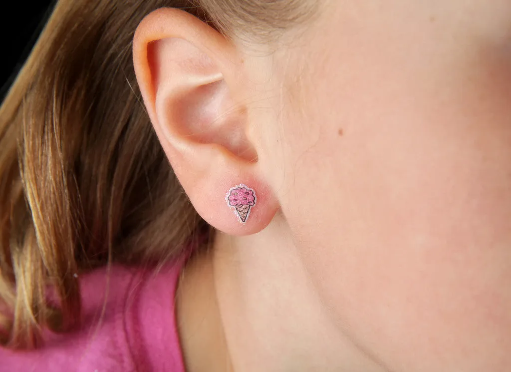 Glitter Ice Cream Cone /Lollipop Earring Tattoos