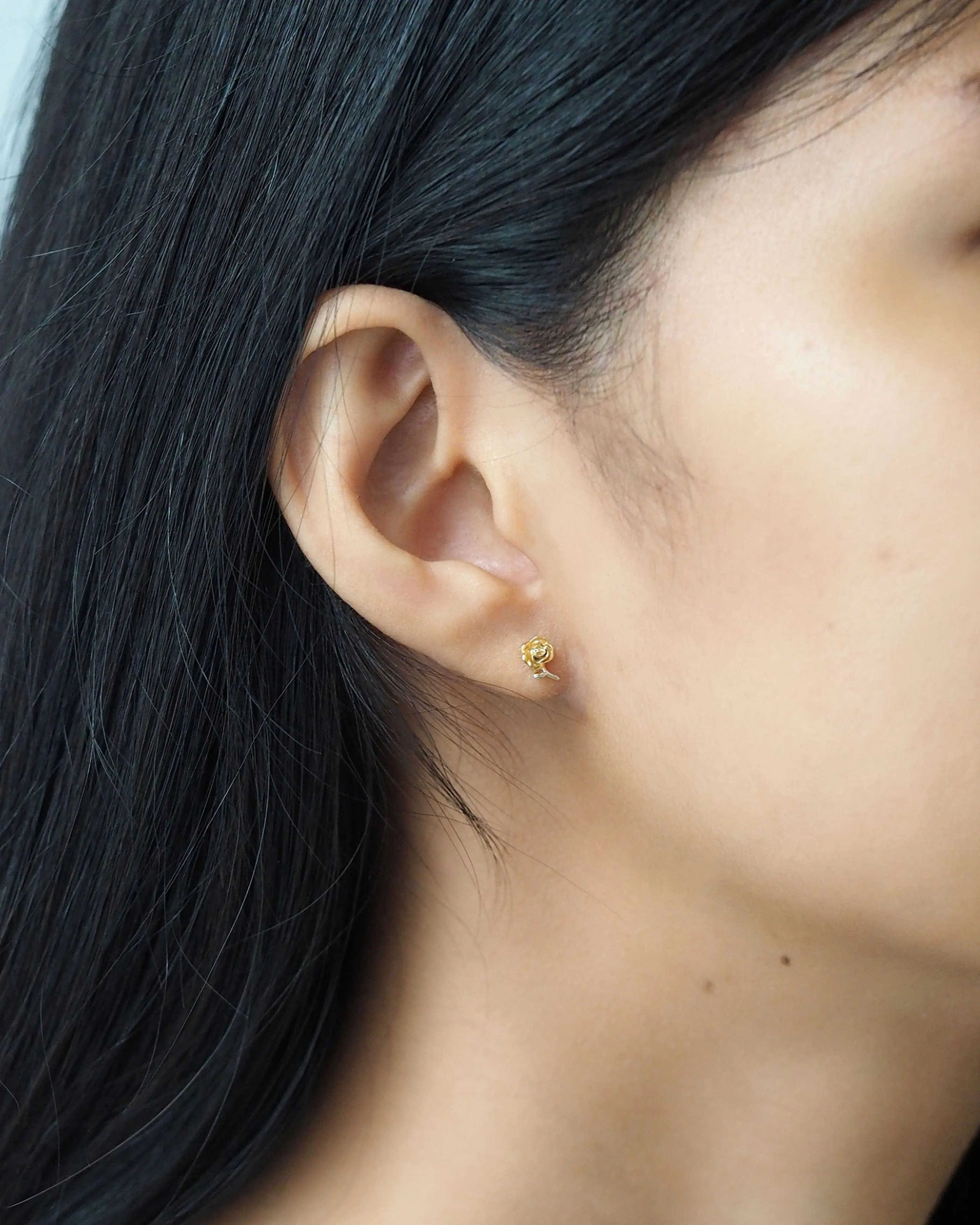 Two Tone Flower Stud