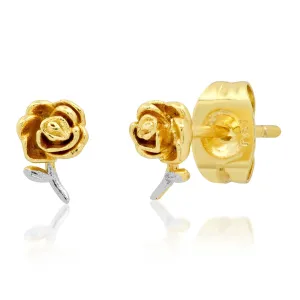 Two Tone Flower Stud